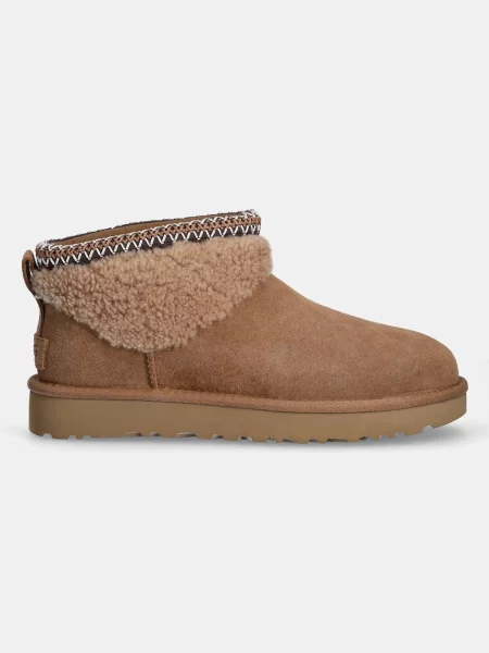 Dámske Topánky Ugg Classic Ultra Mini Maxi Curly Boot hnedá
