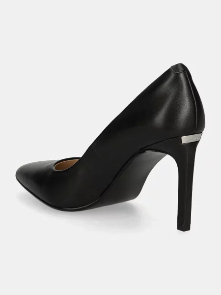 Kožené lodičky Calvin Klein HEEL PUMP 90 LTH černá