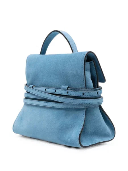 Geantă shopper Moschino cu cataramă albastru