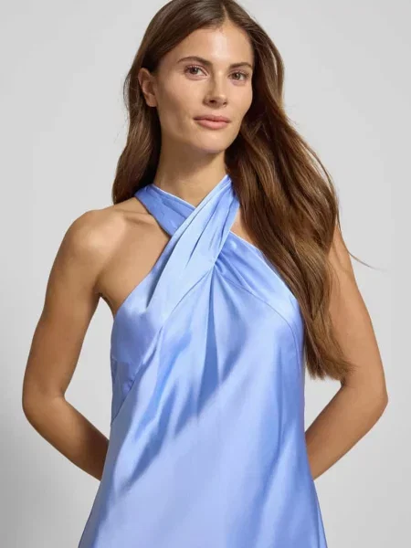 Sukienka koktajlowa o długości do kolan z wiązaniem na szyi Lauren Ralph Lauren