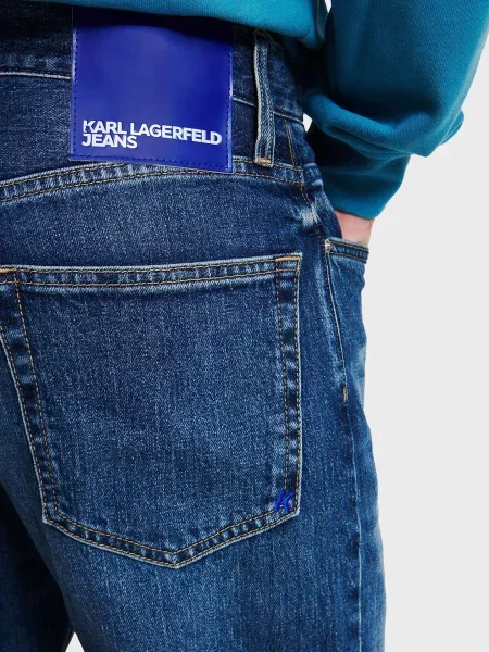 Прямі джинси Karl Lagerfeld Jeans бавовна/еластан синій