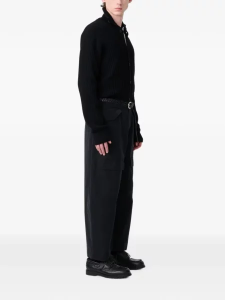 Gulerat cardigan Studio Nicholson tricotate negru