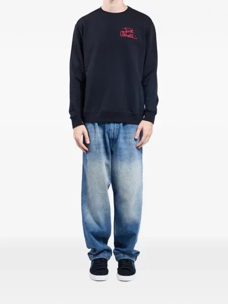 Hanorac Just Cavalli cu broderie negru