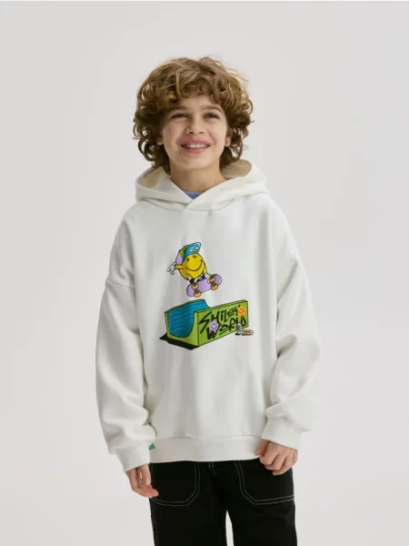Reserved Mikina SmileyWorld® krémová