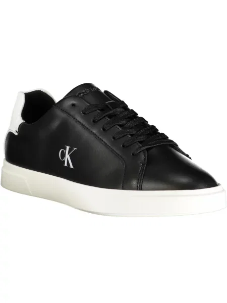 Sneakers Calvin Klein Low Pro Cup Laceup Lth Moire negru