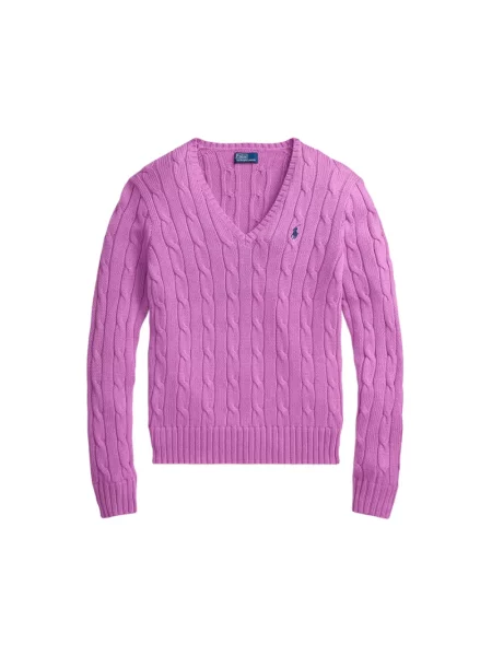 Dzianinowy sweter Ralph Lauren różowy