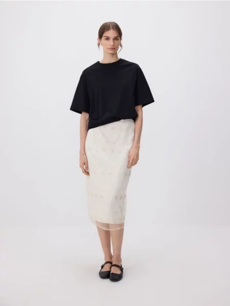 Юбка миди Reserved с пайетками