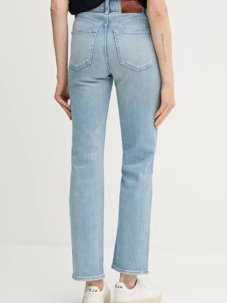 Džíny Calvin Klein Jeans high waist modré