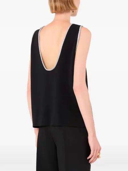 Кристал топ Sportmax без ръкави черно