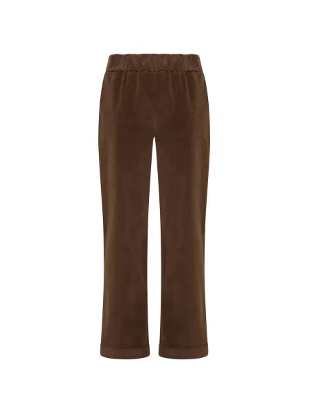Pantaloni Deha de catifea maro