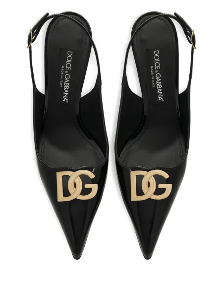 Полуотворени обувки Dolce & Gabbana с отворена пета черно