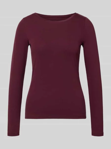 Bluzka z długim rękawem o kroju slim fit z mieszanki bawełny Marc Cain