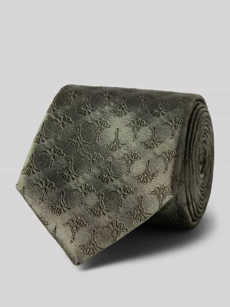 Krawat z jedwabiu ze wzorem na całej powierzchni 8 cm Joop! Collection