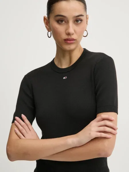 Tommy Jeans pulover de light negru