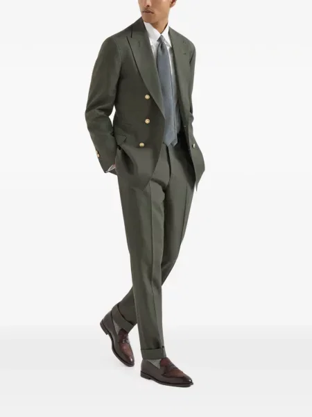 Sacou Brunello Cucinelli de lână verde