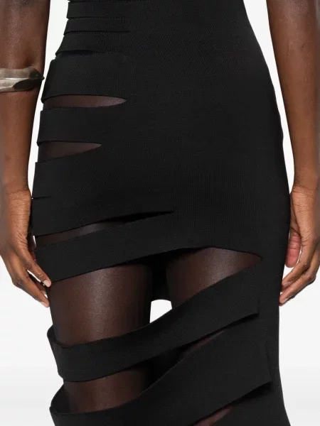 Rochie Mugler cu un umăr gol negru