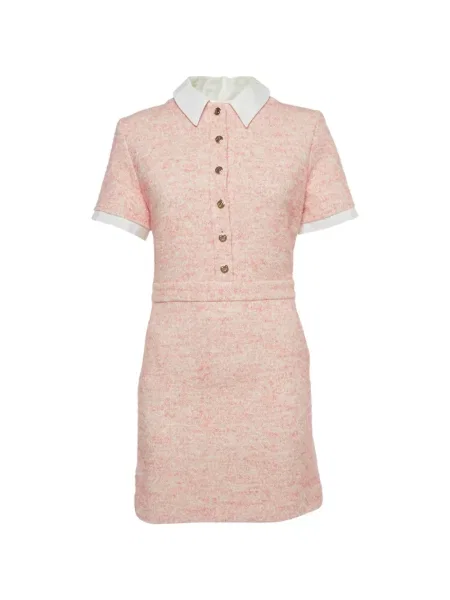 Rochie mini Maje din tweed de costum roz