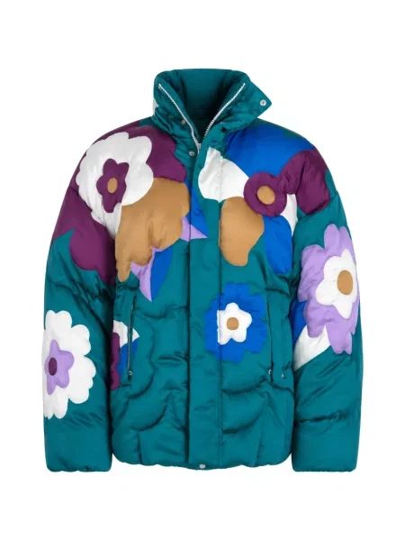 Geacă Dolce & Gabbana cu model floral cu aplicații verde