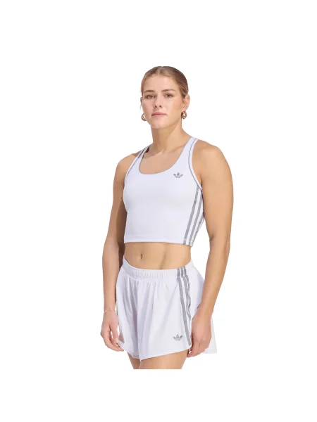ADIDAS PERFORMANCE Športový top striebornosivá biela