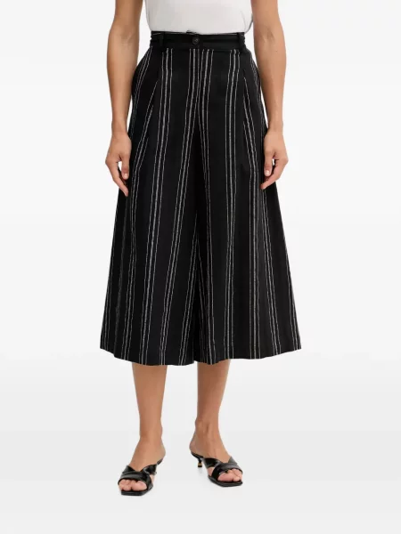 Decupat pantaloni palazzo Benetton cu dungi negru