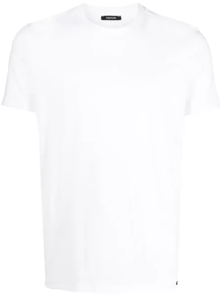 Tricou Tom Ford din jerseu alb