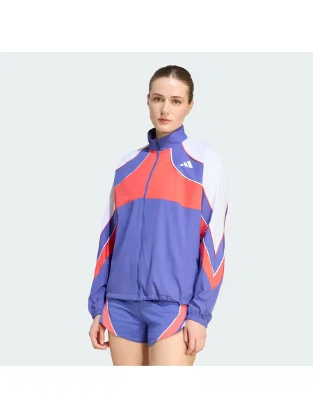 Běžecká bunda Adidas modrá