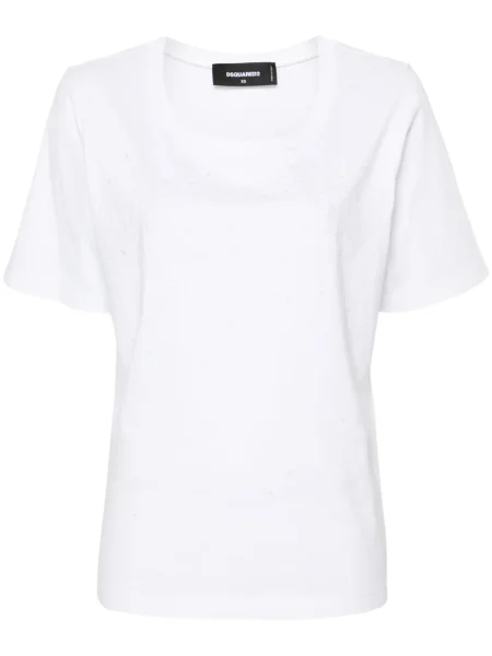 Tricou Dsquared2 de cristal alb
