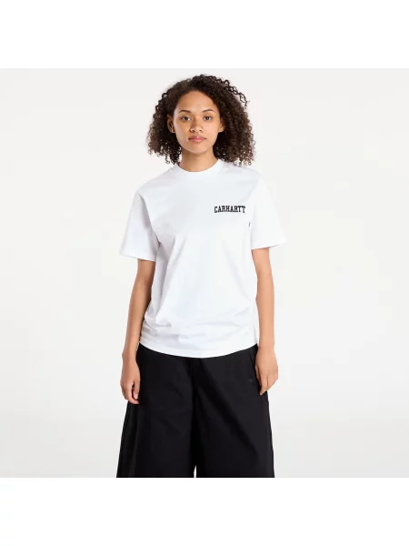 T-shirt Carhartt WIP S/S University Script T-Shirt UNISEX White/ Black L λευκό