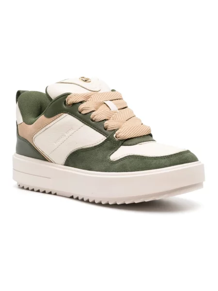 Sneakersy Michael Kors sznurowane skórzane zielone