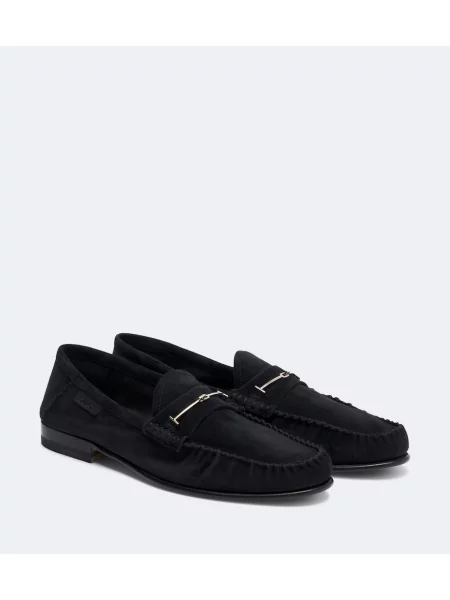 Pantofi loafer Tom Ford din piele de căprioară negru
