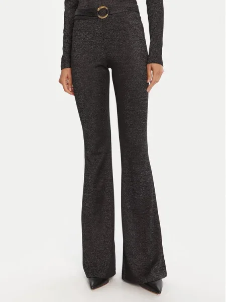 Just Cavalli Текстилни панталони Flare Fit черен