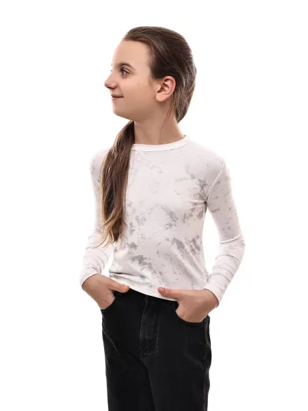 Дитячий Лонгслів LUMO віскоза/поліестер білий