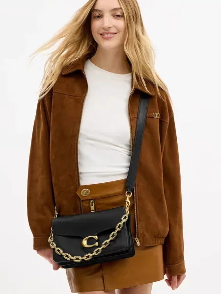 Coach чанта crossbody дамска от кожа TABBY черно