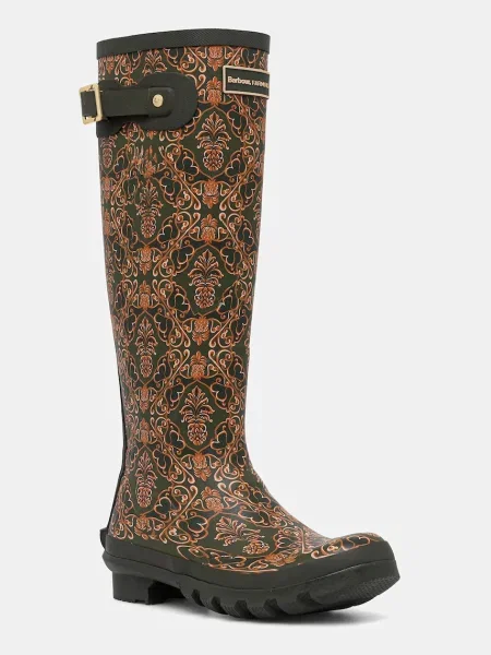 Barbour cizme Barbour x Farm Rio Cami Wellington verde