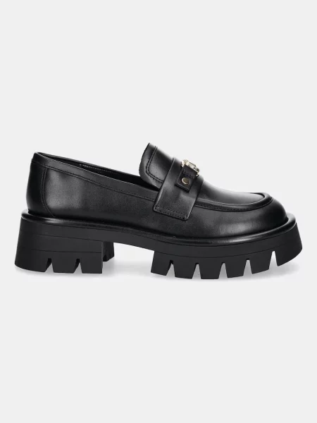 Кожаные мокасины Michael Michael Kors на платформе черные