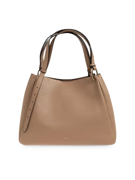 Shopperka Furla skórzana brązowa