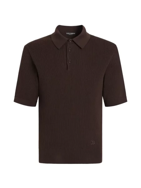 Polo Dolce & Gabbana cu nervuri maro