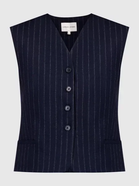 Жилет Smith з вовни та кашеміру в смужку Lou Lou Studio синій