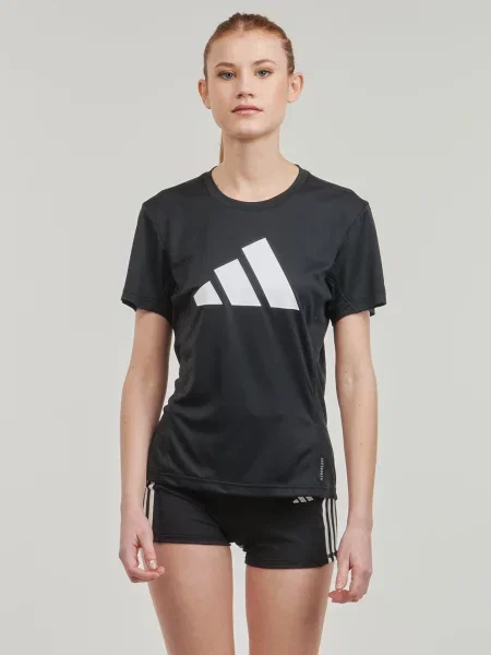 Trčanje majica Adidas crna