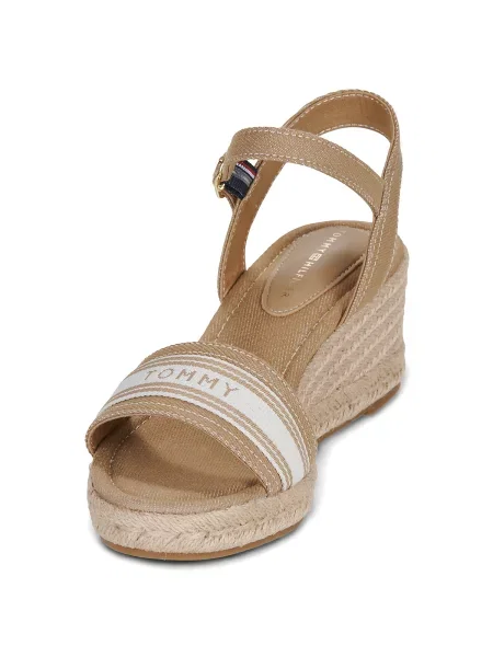 Espadrile Tommy Hilfiger cu pană bej