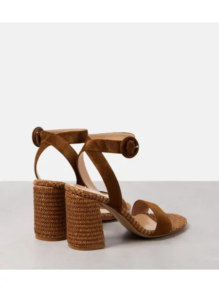 Sandale Gianvito Rossi din piele de căprioară maro