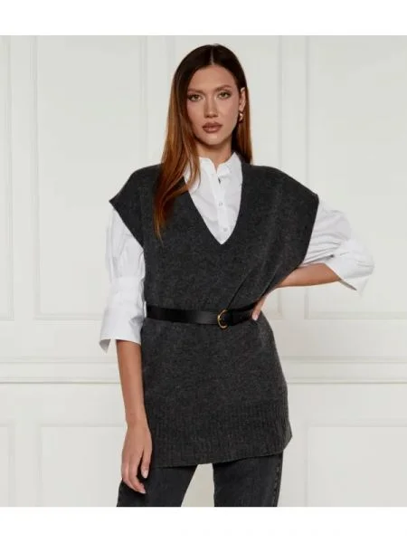 Pinko De lână pulover cu adaos de cașmir gri