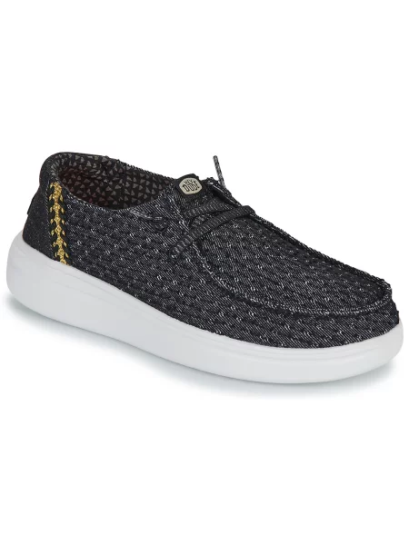 Platno hlačke slip Heydude črna