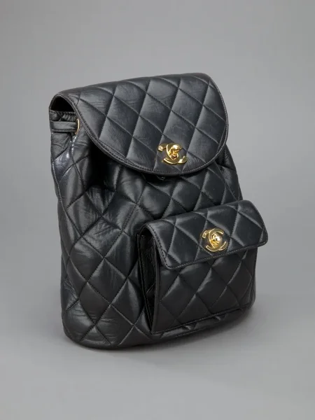 Prošívaný batoh Chanel Pre-owned černý
