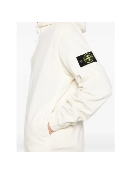 Bluza rozpinana Stone Island z kamieniami biała