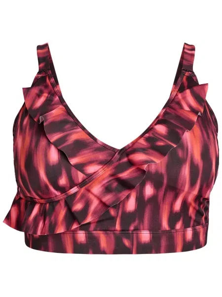 Swim by Zizzi Bikini zgornji del Skatrin ciklama / temno / pitaja oranžna