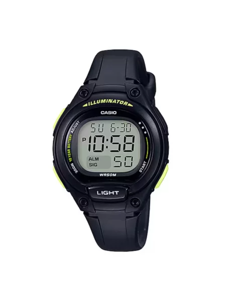 Lniany zegarek Casio czarny