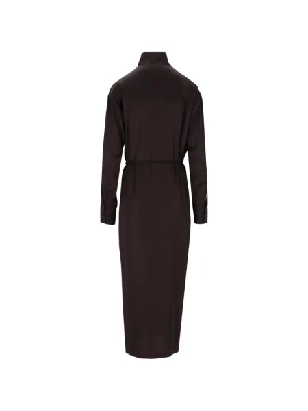 Cu centură rochie midi Barena maro