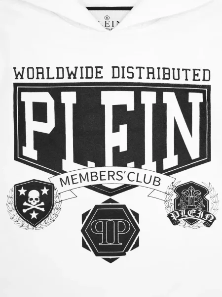 Bluza z kapturem dziecięca Philipp Plein biała