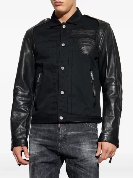 Geanta de piele Dsquared2 negru